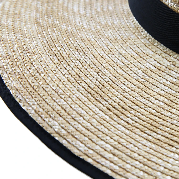 Large wide brim women summer straw wholesale fedora ladies floppy beach hat