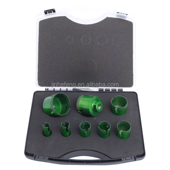 
Vacuum brazed diamond drill core bit sets for marble, granite, ceramics, etc. 