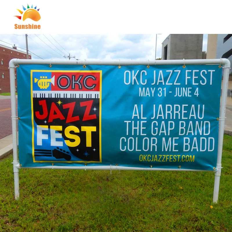 High quality 28 oz telegraph pole hanging vinyl street banner