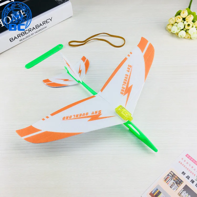 
Wholesale Foam EPP Airplane Hand Throwing Rubber band Roundabout aircraft model for kids toy 