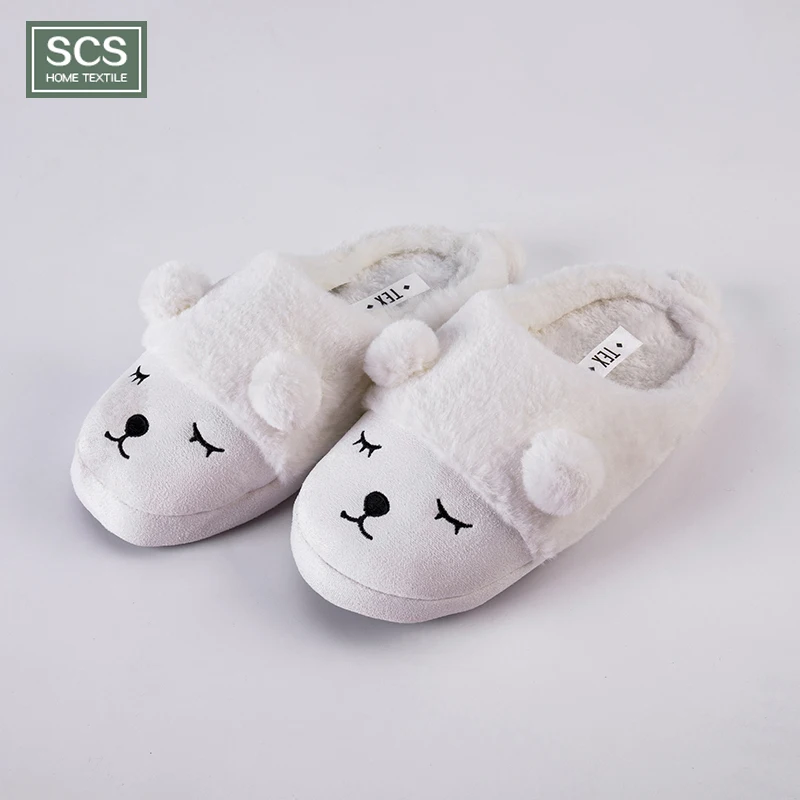 Japanese lovely plush indoor slippers for women and girl