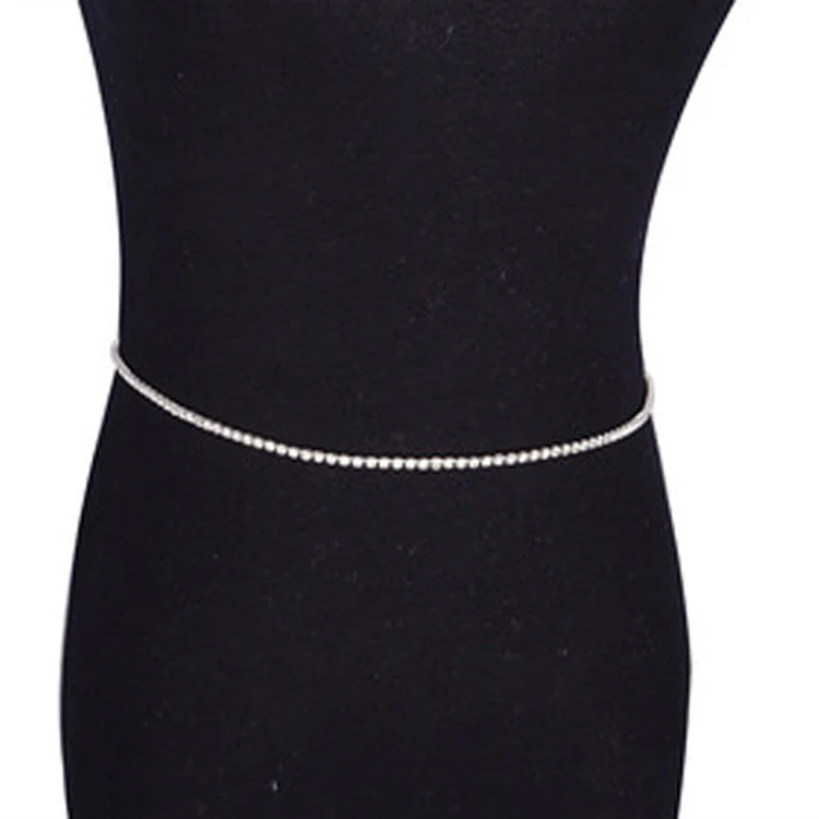 Summer Jewelry Women Gift Bikini Beach Sexy Rhinestones Golden Belly Chain Waist Body Jewelry