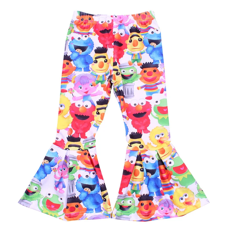 
Popular children clothing personalized pants for girls plus size toddler flare leggings elastic band kids trousers 2019 hot sale 