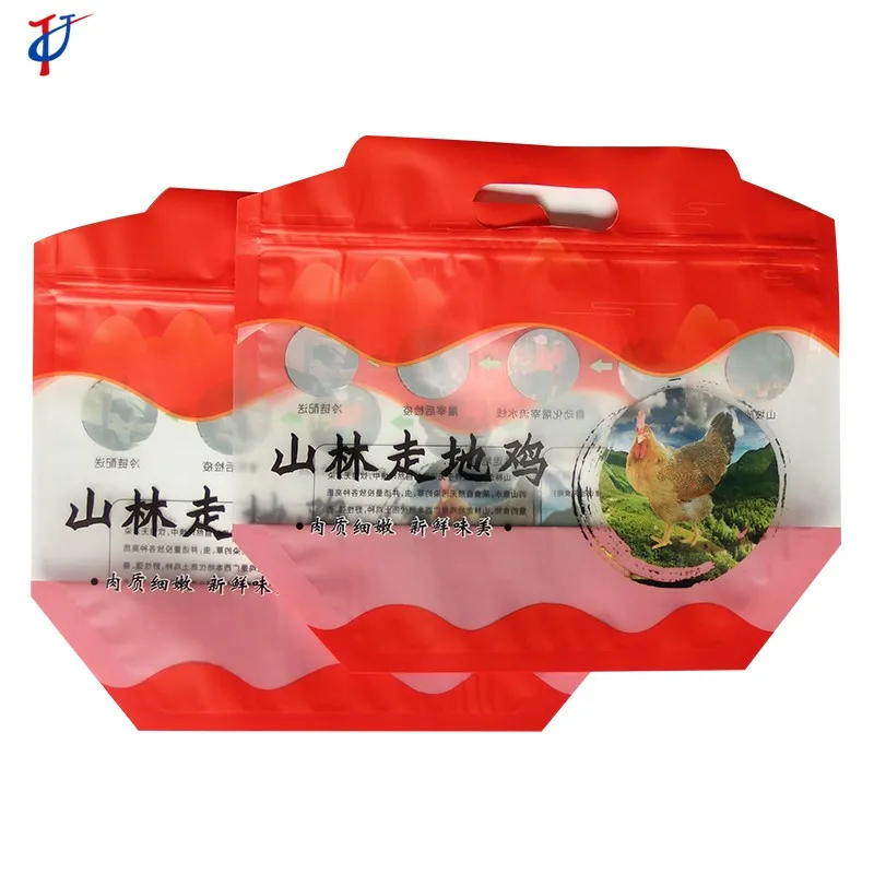 Colorful LDPE safety  chicken plastic bags for frozen chicken packaging