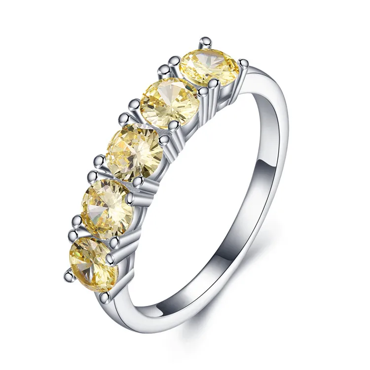 Seven a jewelry SAR7228 Diamond Women Jewelry Price White Gold Wedding Band Silver 925 Rings