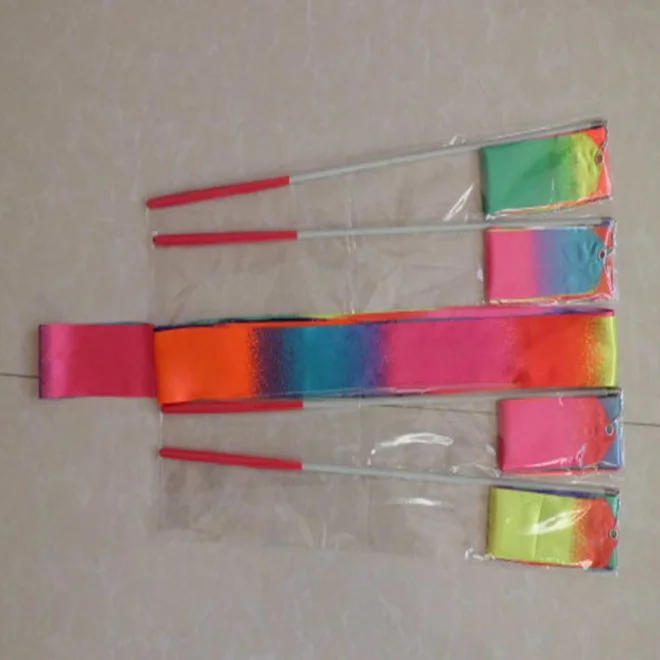 Gym Dance Ribbon Rhythmic Art Gymnastic Streamer Twirling Rod Stick