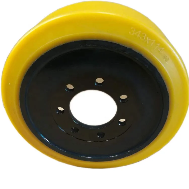 forklift parts polyurethane solid wheels 343x114-90 for Jungheinrich