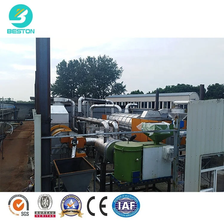 Air flow carbonised coconut shell rice husk charcoal machine thailand