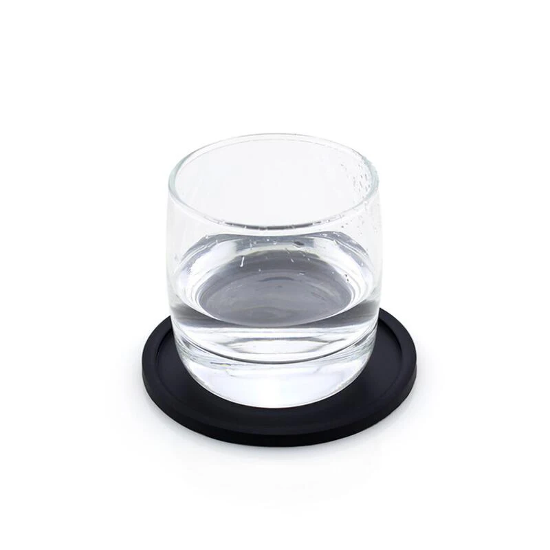10CM Round Black High Quality Silicone Cup Coasters for Drink