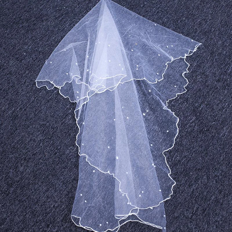 TSHTL003 wholesale new design one layer white veils wedding veils bridal veil