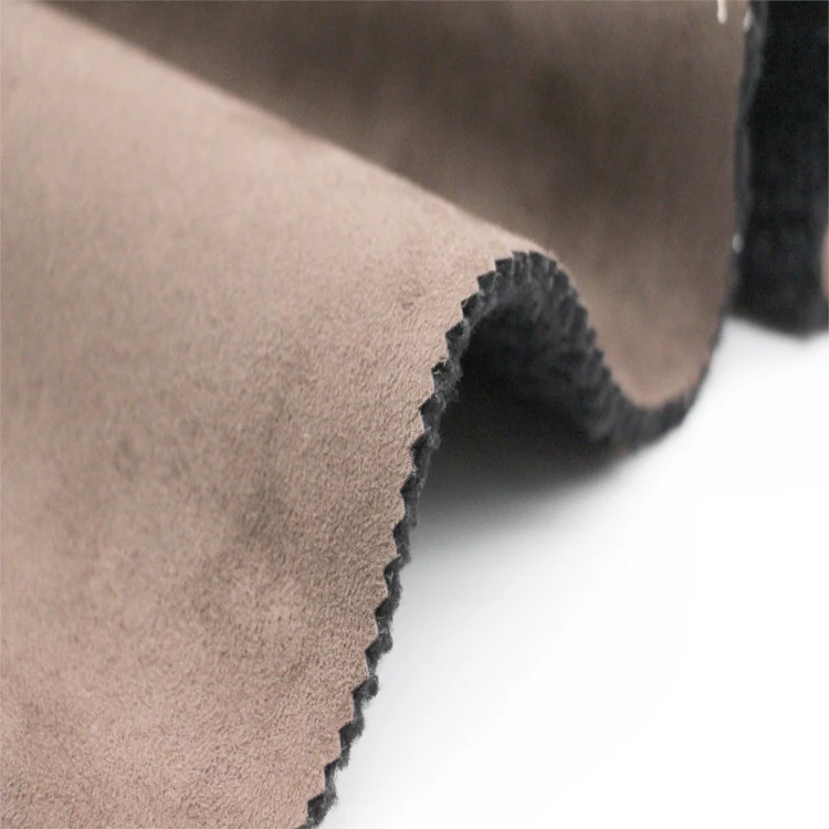 Hot Sell Polyester Thick Suede Bonded Sherpa Fabric for Jacket