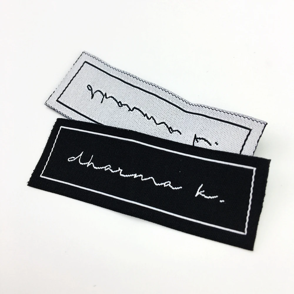 Garment Labels and Tags Polyester Fabric Woven care Labels For Clothing