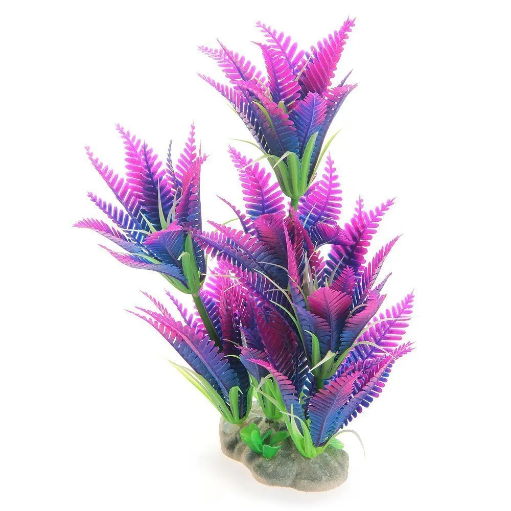 
Aquarium Decor Fish Tank Decoration Ornament Artificial Plastic Plant Green 