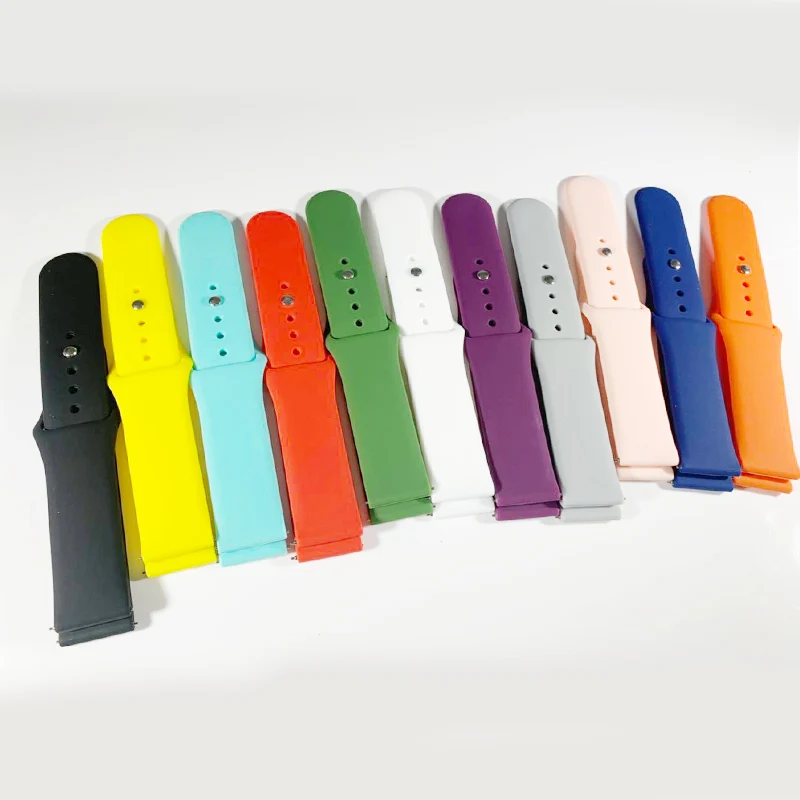 BOORUI 20/22mm Watch Strap Silicone Bracelet For Xiaomi Amazfit Bip Bit Pace straps Correa For Huawei Watch 2/Samsung Gear S2