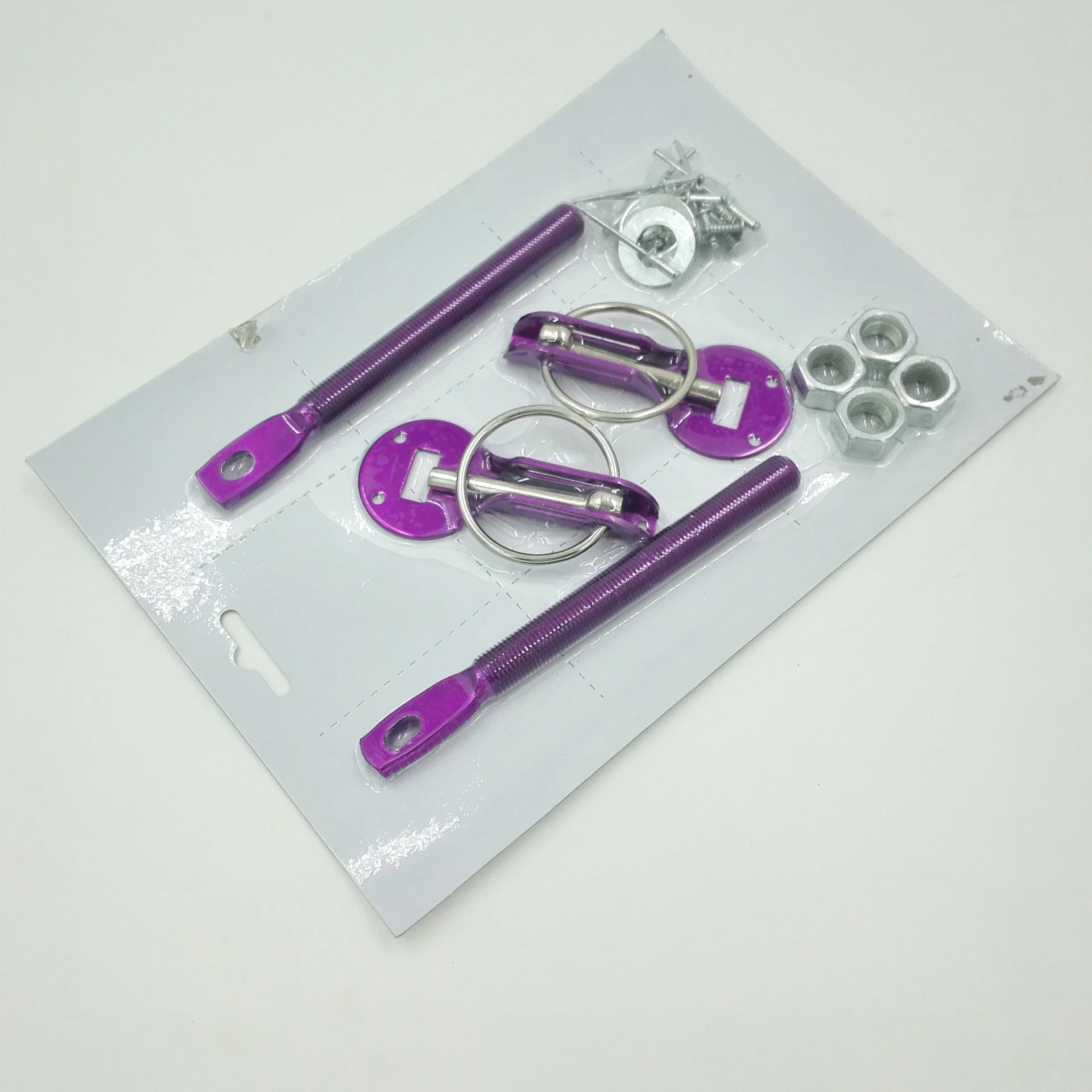 Racing Aluminum Bonnet Hood Pin Lock Kit Down Hood Locks Pins