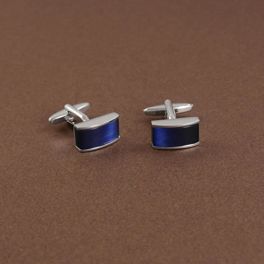 Luxury Blue Stone Cufflinks for Men, Manufacturer wholesale custom Jewelry