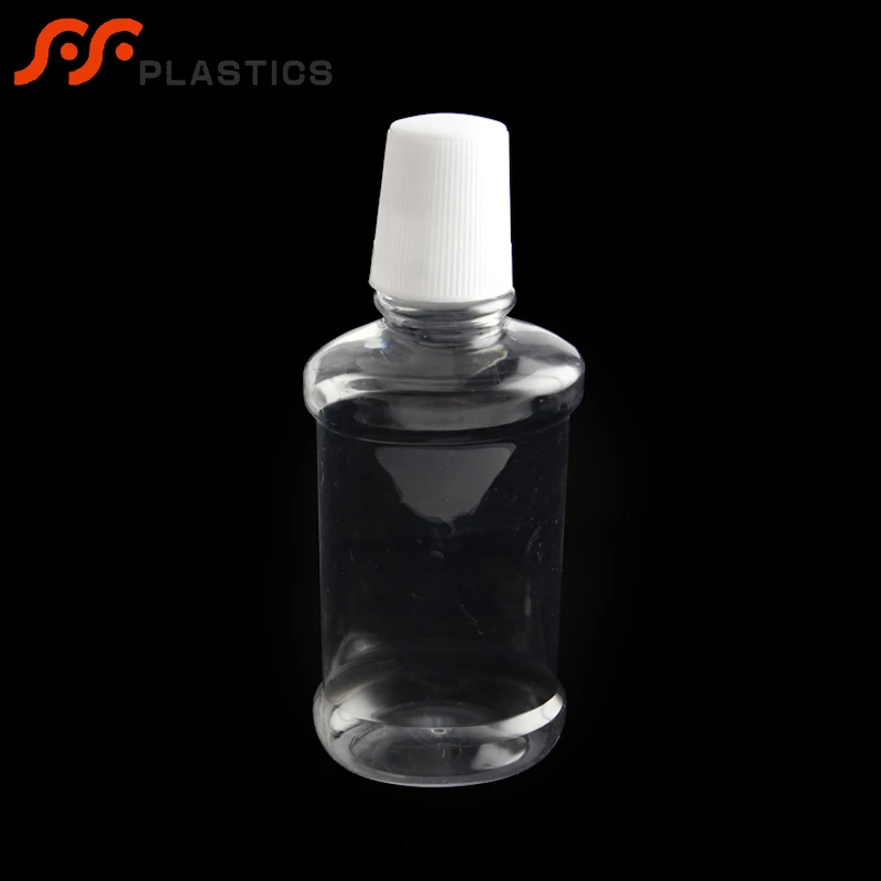 350ml Eco friendly portable clear leak proof hand soap oral liquid packaging plastic bottle empty mouth rinse mouthwash bottle