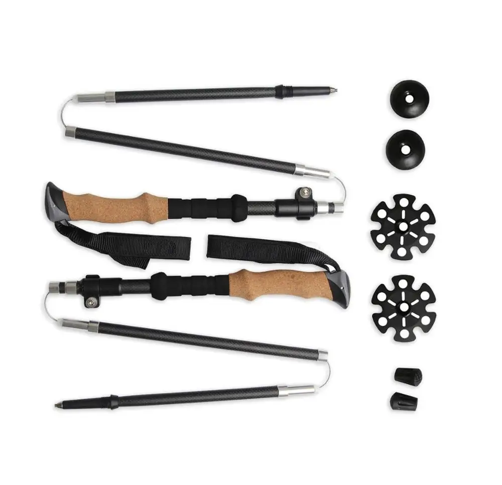 
Jungle Ant Carbon Fiber Aluminum 7075 Collapsible Foldable Trekking Pole Hiking Stick For Backpacking 