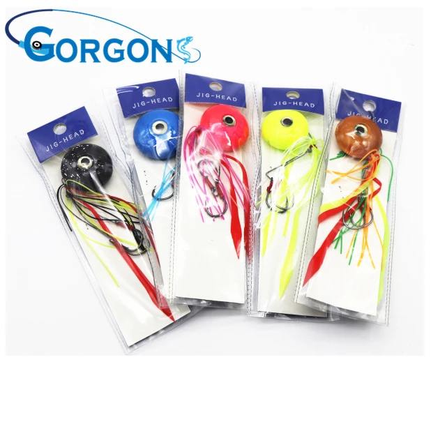 Gorgons high quality handmade 40g 60g 80g 100g 120g tai rubber slider snapper lure jig slider fishing lure snapper jig