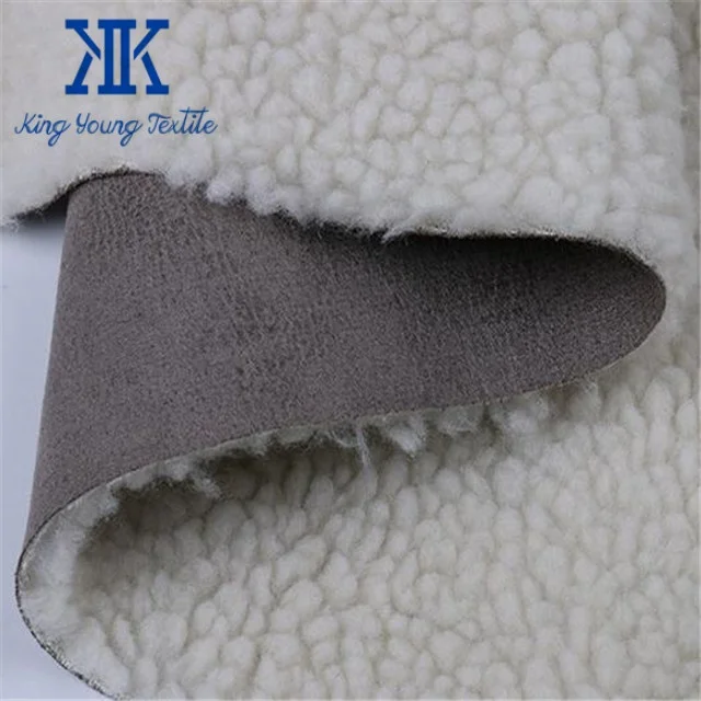 foam backed faux suede fabric with fleece / foam back fabric for upholstery