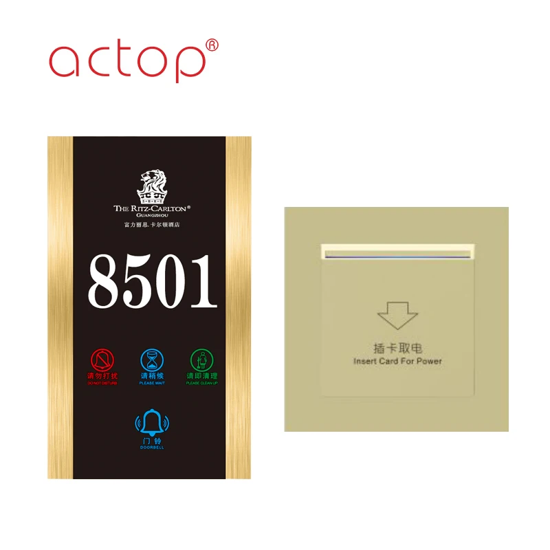 Hotel RUC room number door plate customize