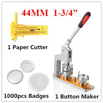 44 мм китайский поставщик металлообрабатывающий станок button maker Комплект с 1000 шт. значки бесплатная 1003