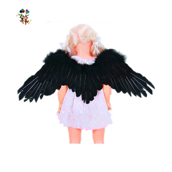 Hand Made Baby Doll Photo Prop Party Costume Small Black Feather Angel Wings HPC-2392