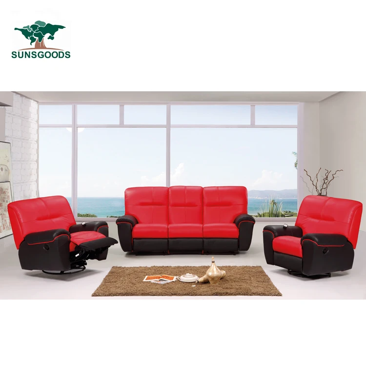 Natural and comfortable red recliner chair,red leather recliner chair,recliner with heat and massage