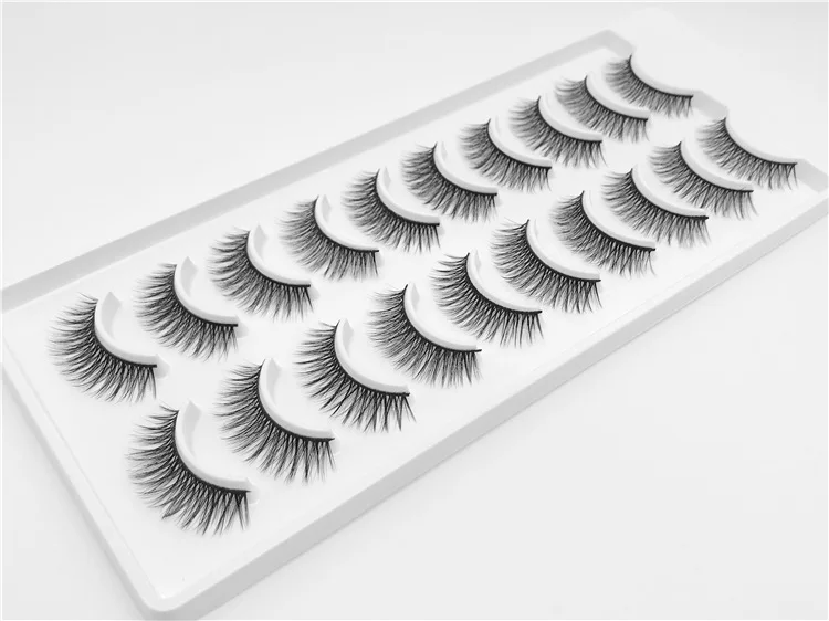 wholesale false eyelashes manufacturer private label 10 Pair/pack 3D false eyelash