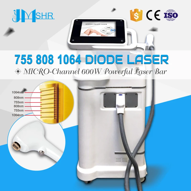 
OEM ODM services available vertical 755nm 808nm 1064nm combined multifunction laser machine 10 millions shots life 