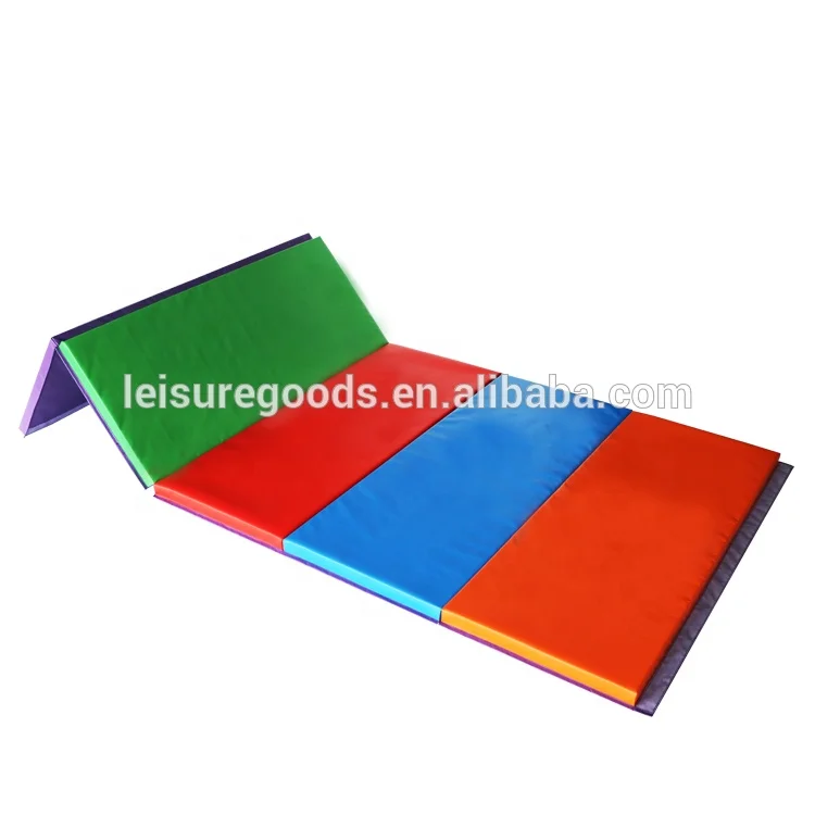 Дешевый коврик для тренажерного зала 8 дюймов x 4 дюйма x 2 дюйма из толстой пены, четыре складных коврика для гимнастики и тренировок