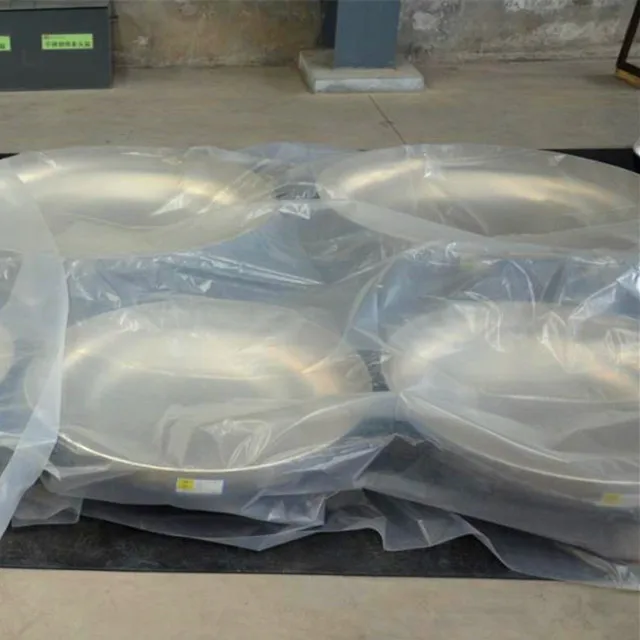 Elliptical stainless steel pipe end cap for tank head