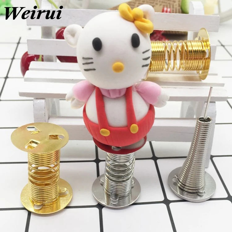 
Spring base car inside shake the doll to place a toy base DIY colorful ultra light clay accessories 