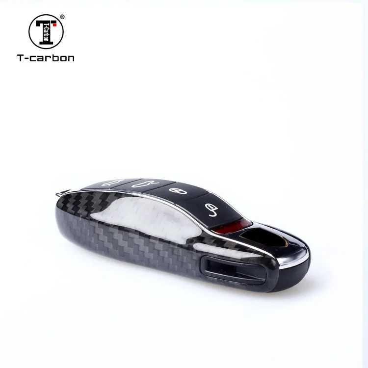 T-carbon Carbon Fiber Car Key Case Cover For Porsche Key Case Factory Sales Car Key Cover Interior Accessories