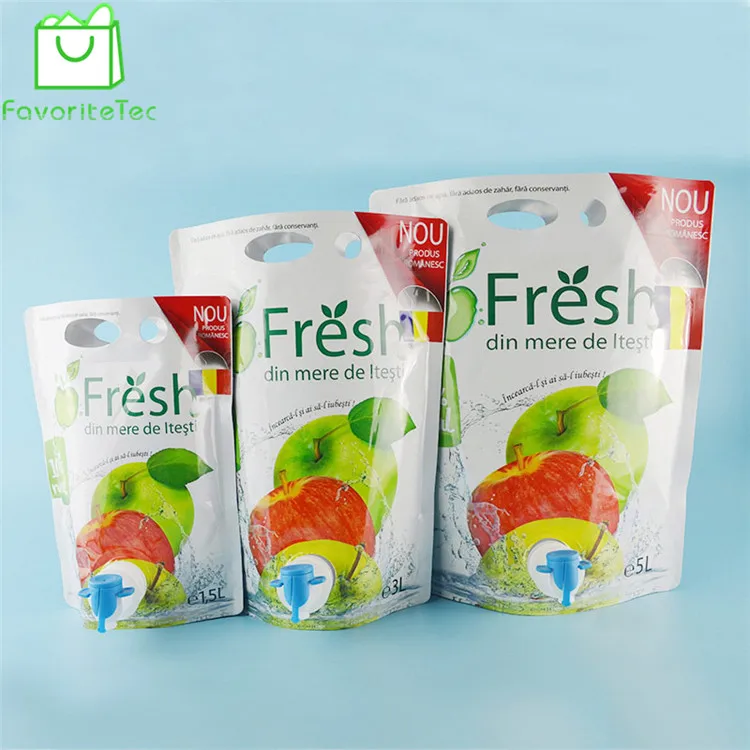 Eco friendly 3l bag in box wine juice empty bag in box