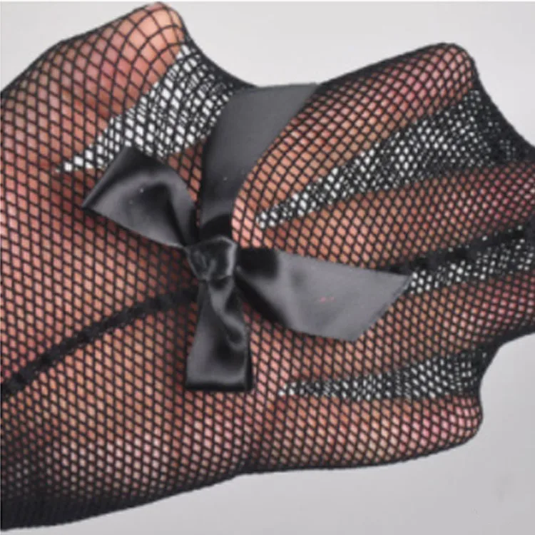 Индивидуальные Модные пикантные женские сетчатые колготки, высокие колготки с бантом