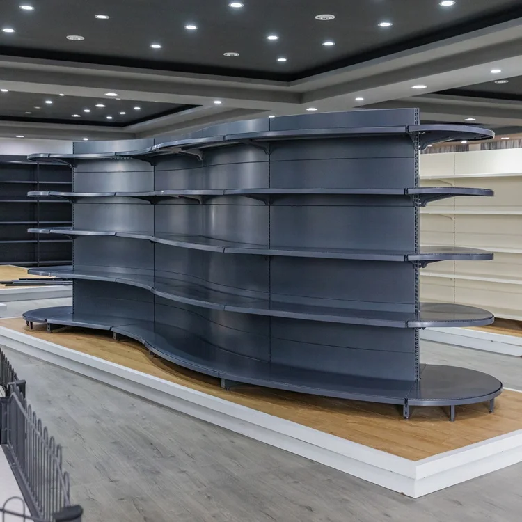 Hot sale beauty shop makeup display shelf stand cosmetic shelf with light