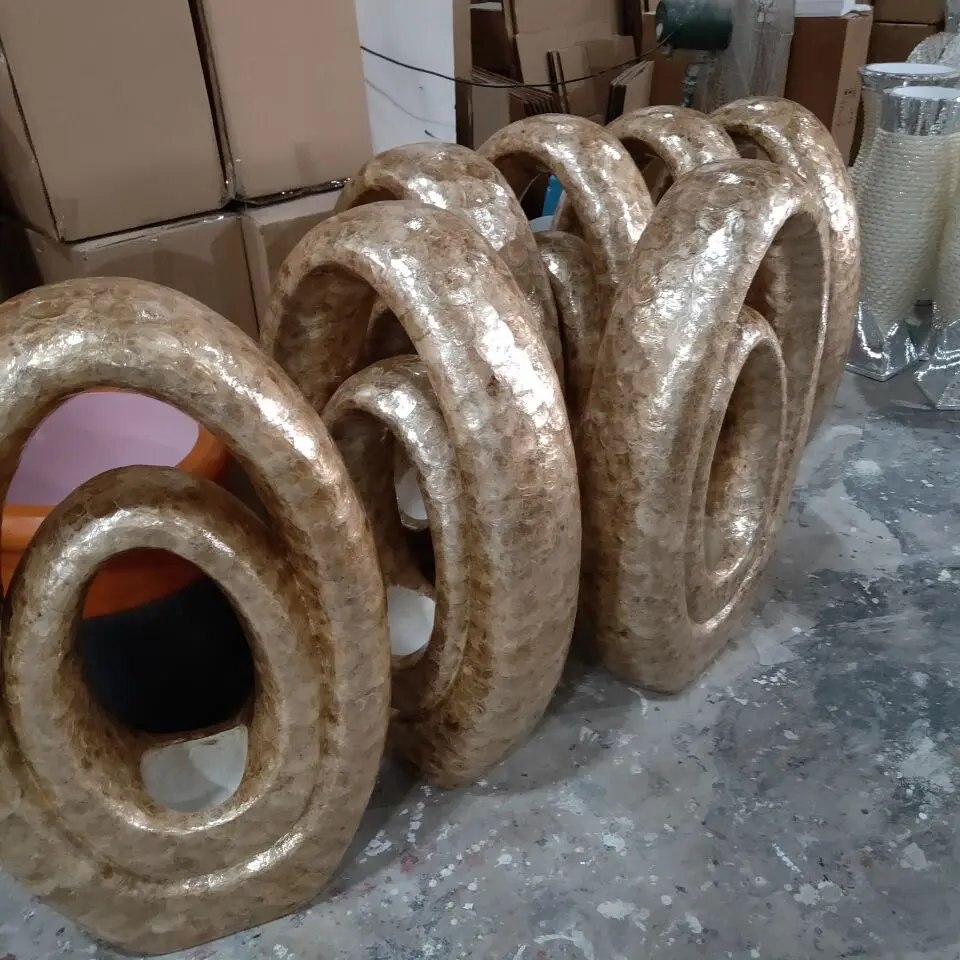 FRP 2019 New Factory Direct Shell Mother-Of-Pearl Decoration Floor Large Vase