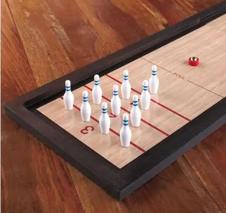 Hot sale Table Top Games 3 In 1 Foldable Shuffleboard Curling Game and Bowling games Set for kids and adult