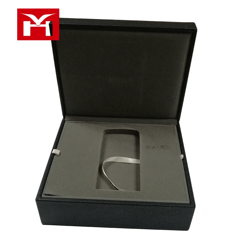 Пользовательские логотип печать кожа Подарочная коробка