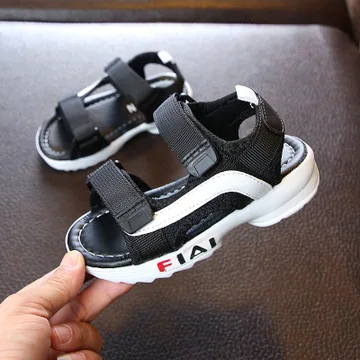 
Beach children kids boys baby shoes and girls summer rubber soft sole sandals leather kids sandals 
