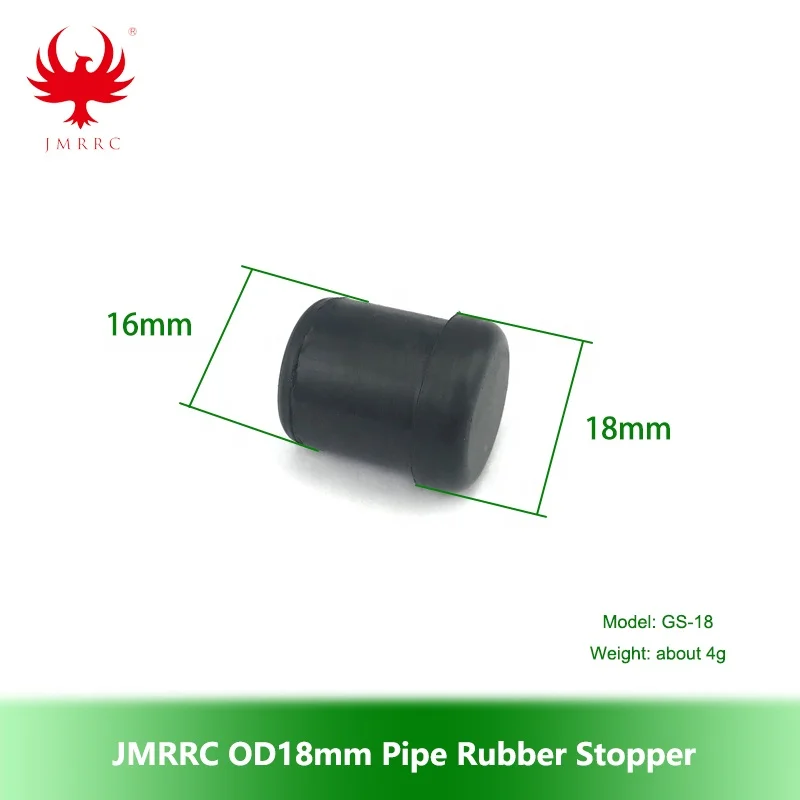 JMRRC OD18mm Pipe Rubber Stopper for UAV Drone Parts, 18mm Aluminum Alloy Pipe