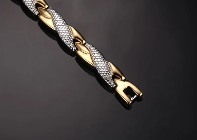 
Wholesale new design stainless steel women charm health stone bracelet 