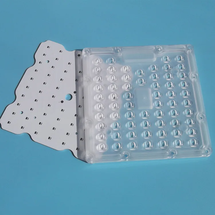 64 in 1 square pc street light led lens for smd 3030 led
