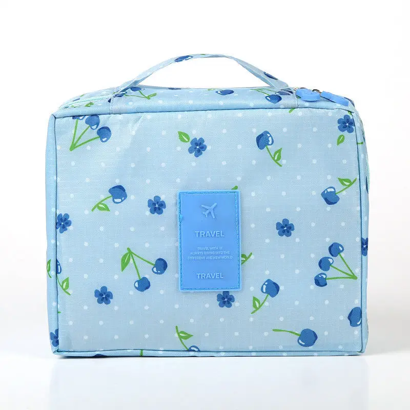 Makeup Bag Travel Cosmetic Bag for Women Large Professional Cosmetic Train Case Organizer with Adjustable Dividers for Cosmetics