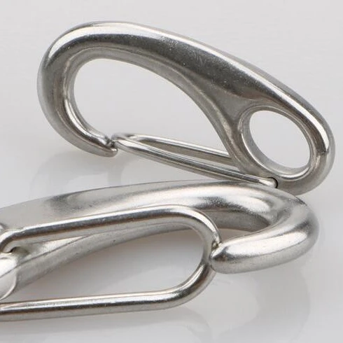 70 мм 304 лодочный морской из нержавеющей стали в форме яйца пружинные зажимы-Крючки быстросъемная карабиновая Пряжка скоба