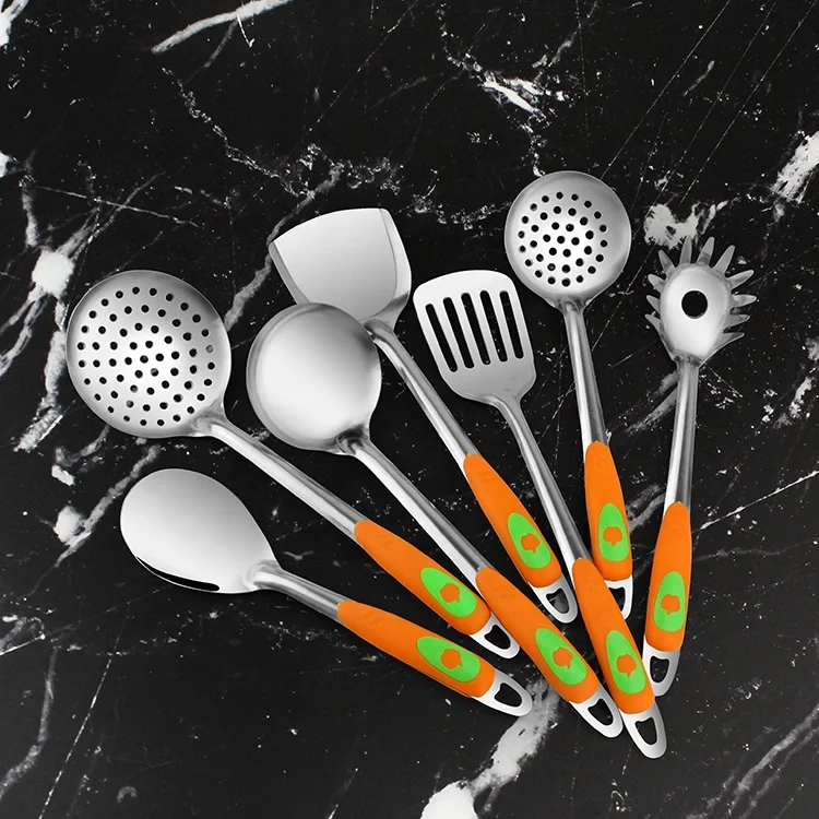 
7PCS Kitchenware Cookware Spoon Ladle Utensil Stainless Steel Kitchen cooking Accessories 
