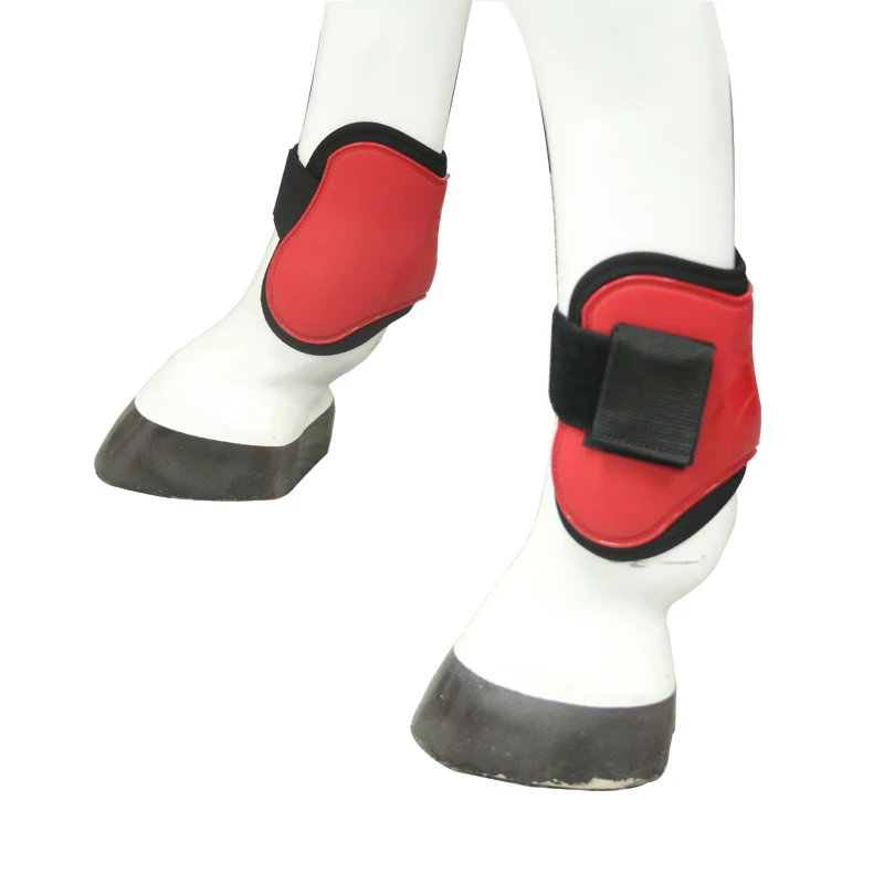 Wholesale Red Neoprene Horse Riding Boots with Protective Tendon Bandage Supplies Guaranteed Eventing Racing Protection