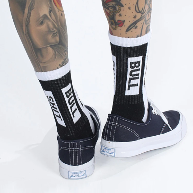 Изготовленные на заказ забавные 100% хлопковые спортивные носки для мужчин и женщин