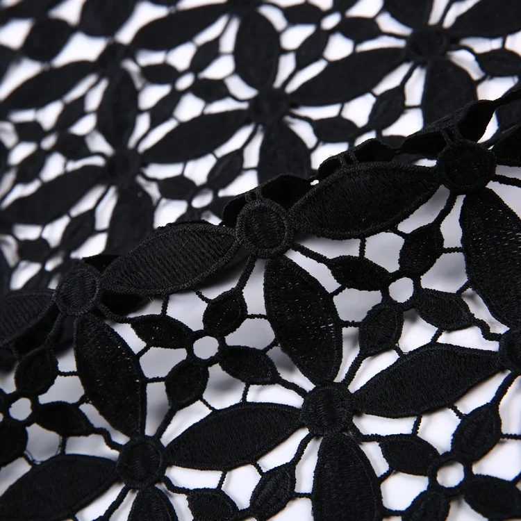 HA-13905 Yarn 100% polyester embroidery knitted luxury dress New York wholesale fabric lace